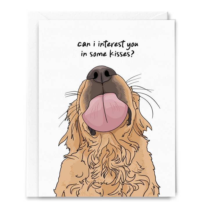 Can I Interest You in Some Kisses? Dog Card for wholesale by Sammy Gorin LLC