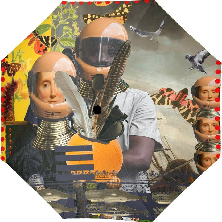 WHALES II halfautomatische opvouwbare paraplu voor wholesale door Bønes and Balløøns