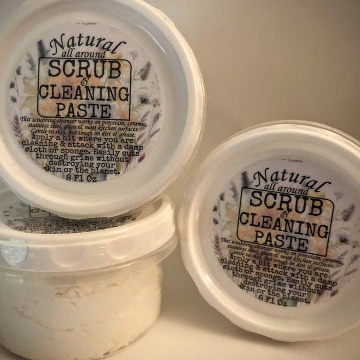 Scrub e Pasta Detergente Naturale Multiuso Detergente per Superfici Dure a Base Vegetale con Limone e Rosmarino per la vendita all'ingrosso da parte di Smittys Little Farm