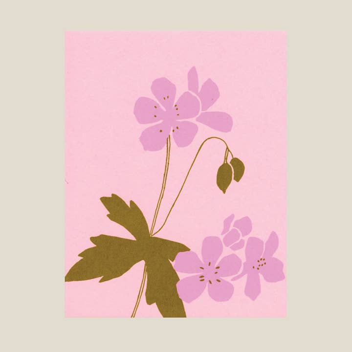 Carte Wild Geranium pour la vente par Kinaloon