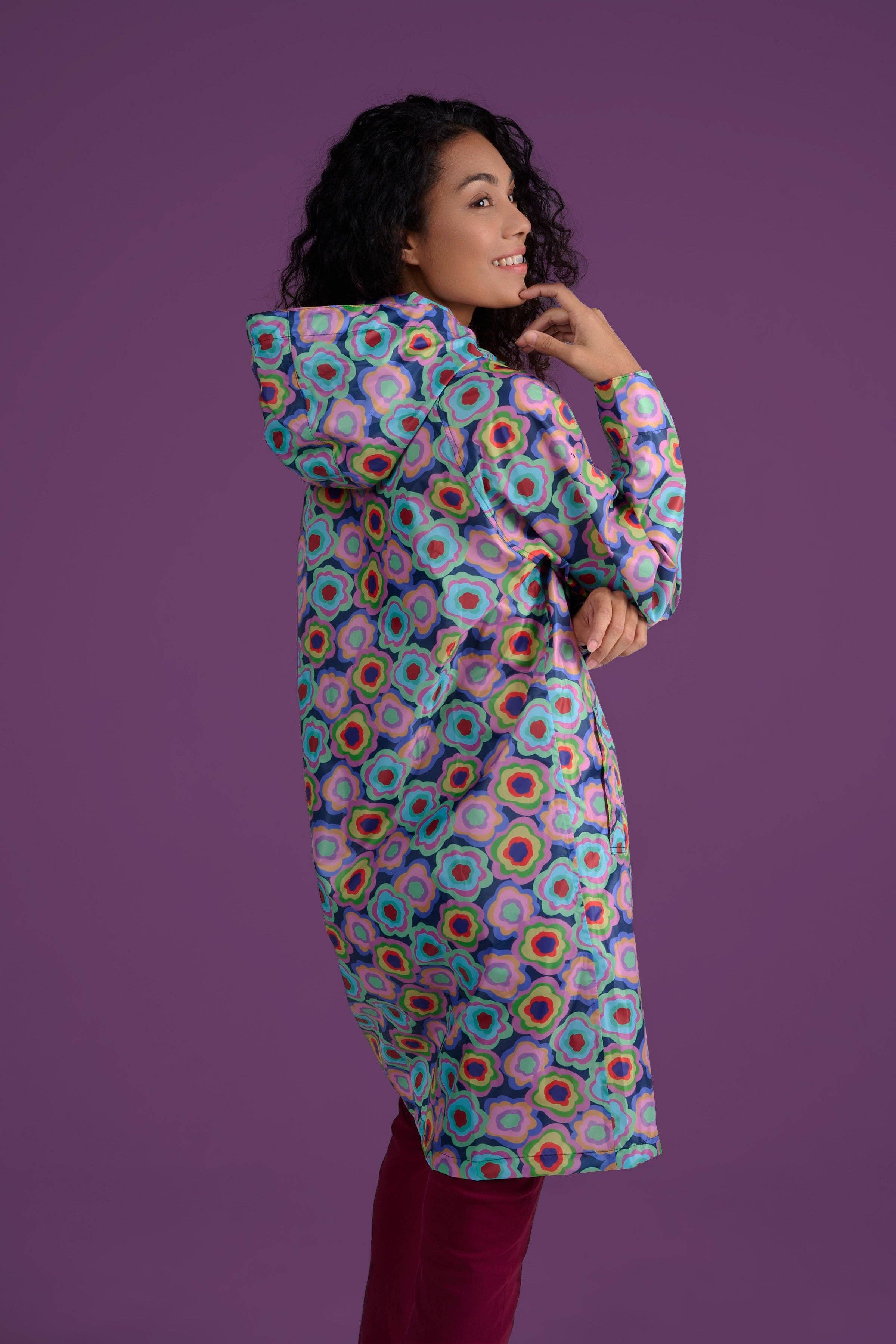 MADE IN SENS - Vente Imperméable – femme - IMPER FLOWERPOWER MULTICOLORE2