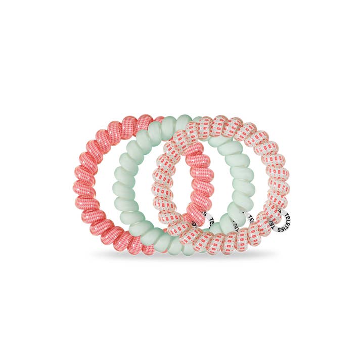 TELETIES - Wholesale Hair Tie - Spiral Hair Coil | Large | Calming Coral1