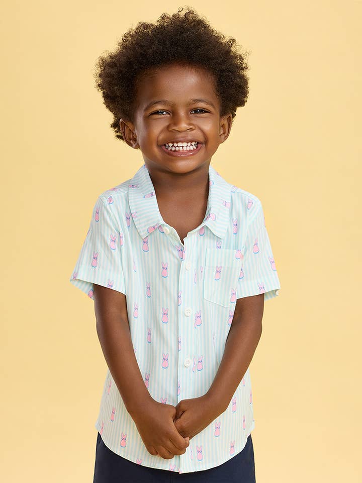Toddler PEEPS® Shady Lil' Sugar Button Down - Easter Shirt for wholesale by Tipsy Elves