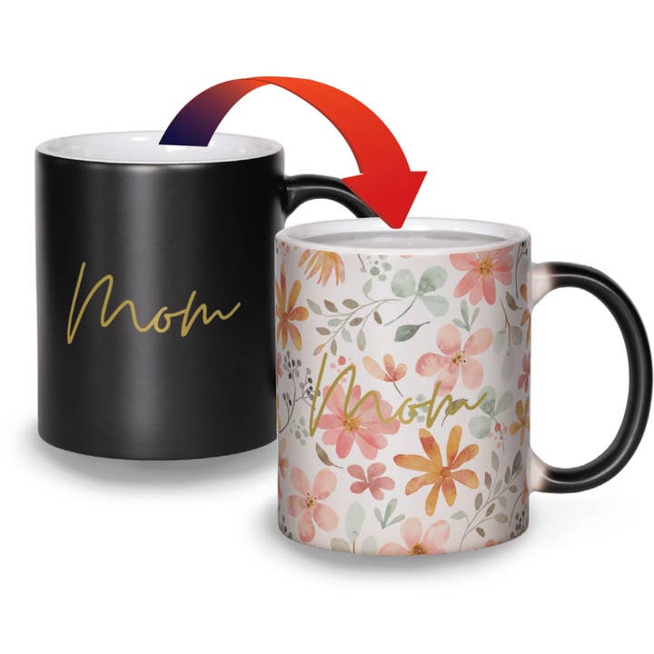 Floral Mom Color Changing Magic Mug - Heat Activated for wholesale by Mug Experience
