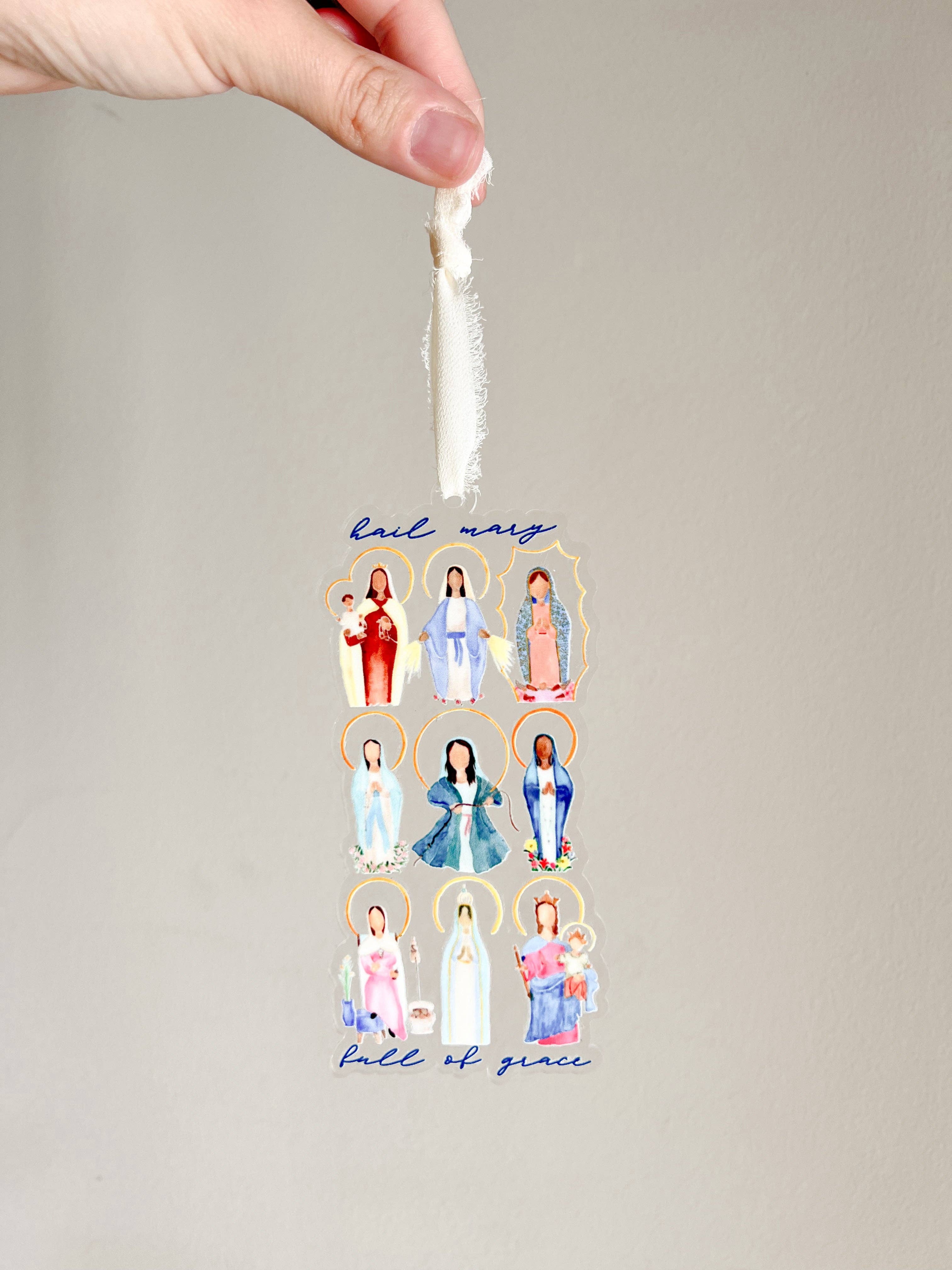 Emily S Pitre Art - Wholesale Ornament - Many Mary Christmas Ornament - Pre Order0