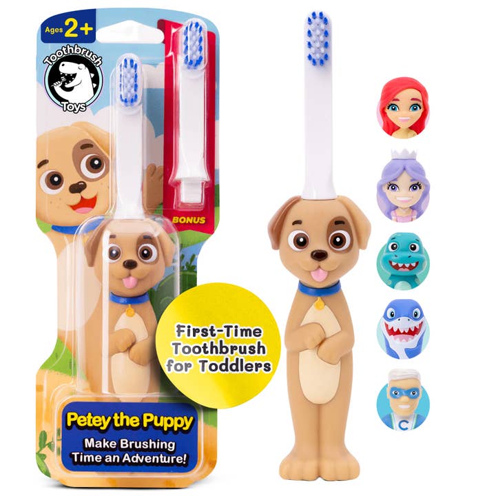 Kids Puppy Toothbrush Toy – Petey DISCOUNTED CASE PACK for wholesale by Toothbrush Toys