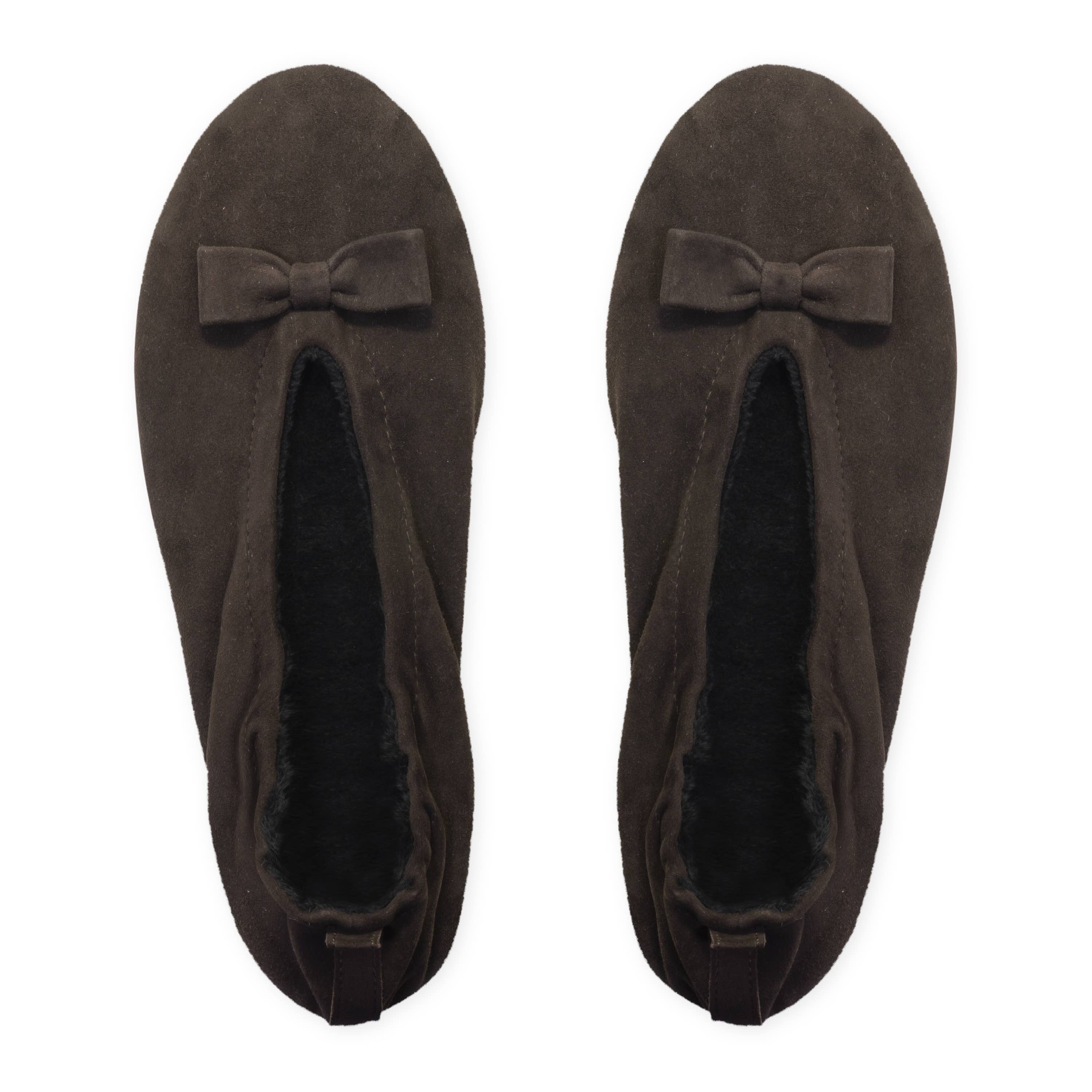 Glove Story - Wholesale Slippers - Women's - Women's indoor ballerinas in lamb suede leather - CF01394