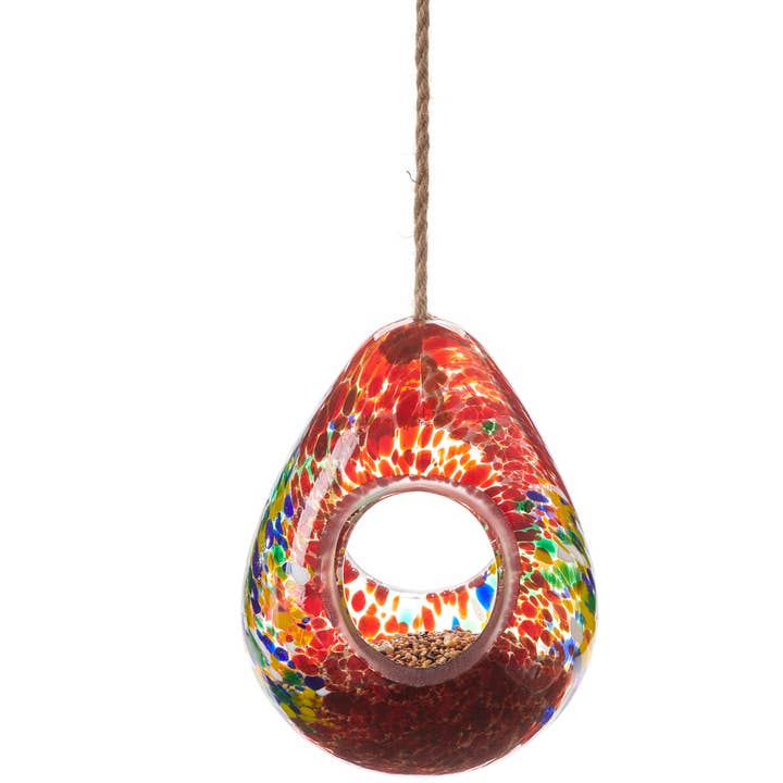 Maison - Wholesale Bird Feeder - Gls/Hmp.Rope.Hngng Birdfeeder