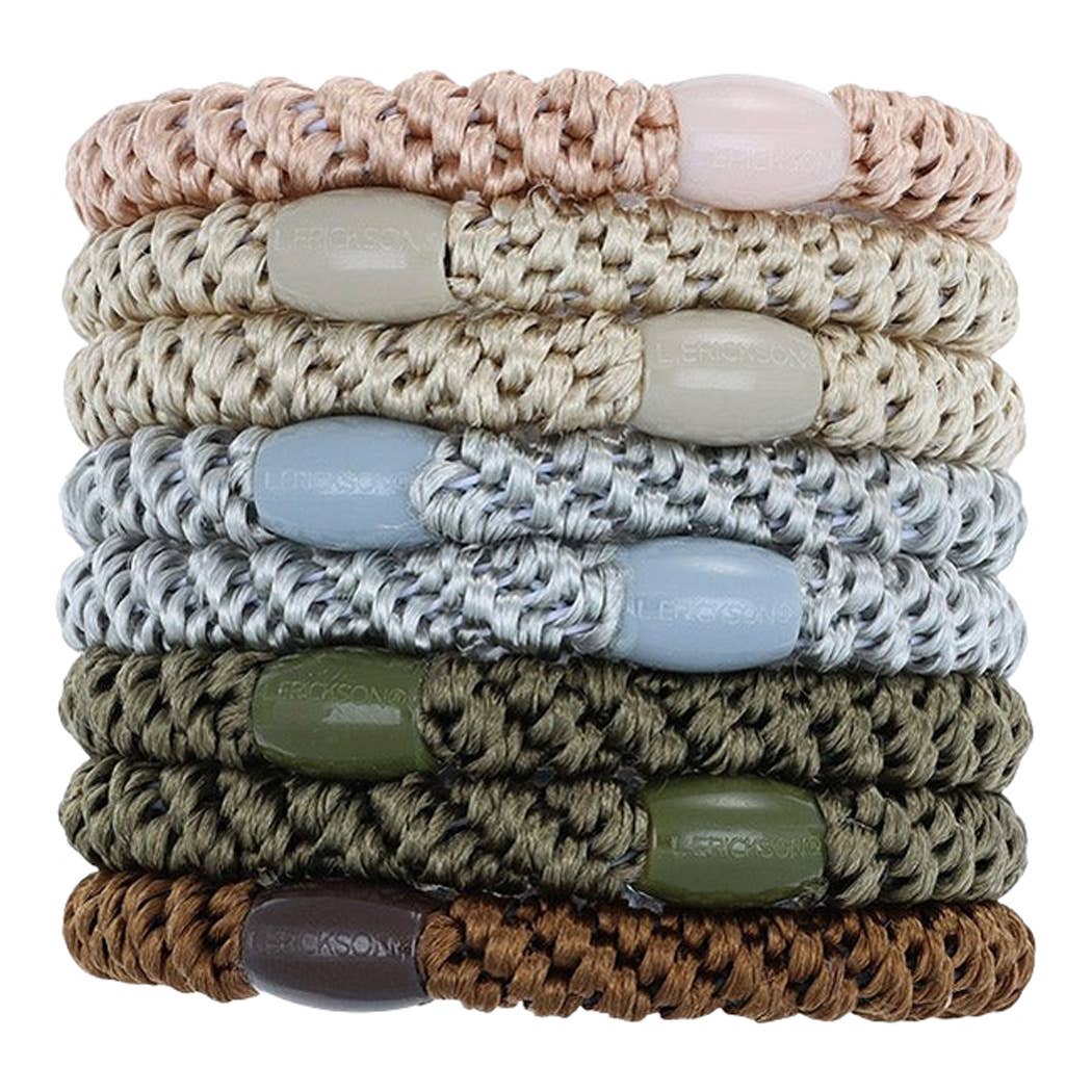 France Luxe/L. Erickson – Engroshandel Hårbånd - Dame – Grab & Go Hestehalebindere - Sæt med otte69