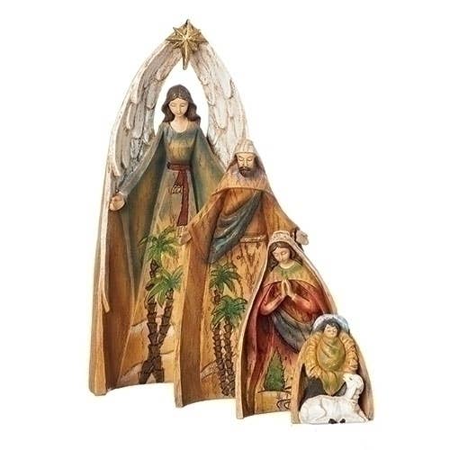 Roman - Wholesale Nativity Scene Decor - 11"H 4 Piece Set Nesting Nativity