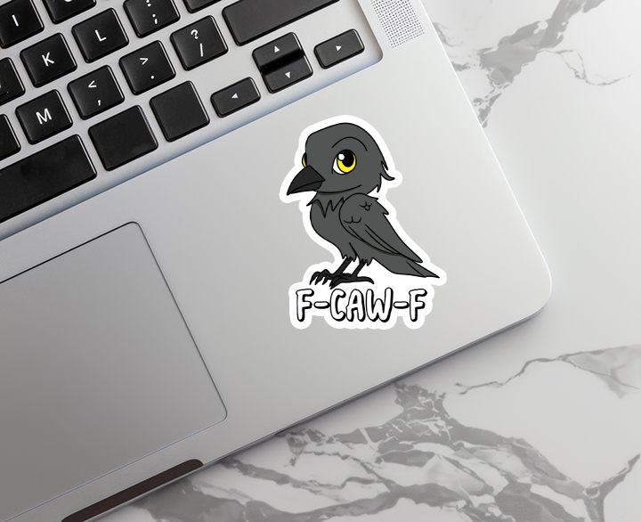 Rebel and Siren Stickers - Wholesale Sticker - F Off Raven | Gothic | Animal | Waterproof Sticker | 3"8