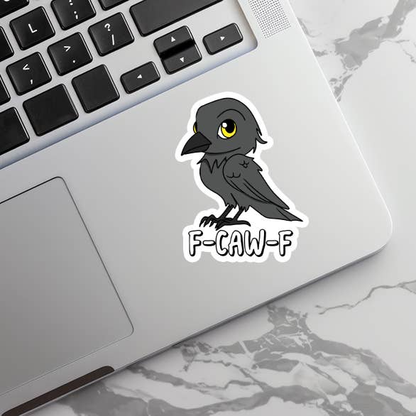 Rebel and Siren Stickers - Wholesale Sticker - F Off Raven | Gothic | Animal | Waterproof Sticker | 3"8