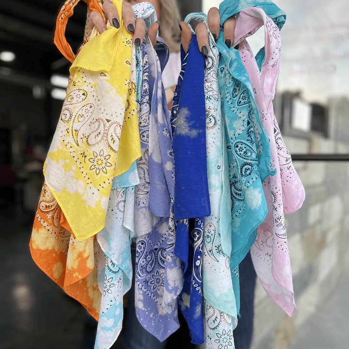 THE LATTIMORE CLAIM - Wholesale Bandana - Women's - Bleached Bandanas (Wild Rag)