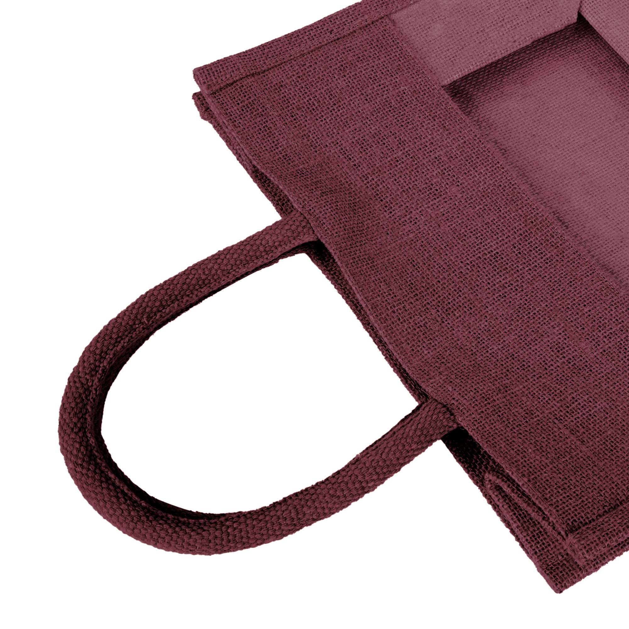 ecojutebags – wholesale Bärkasse - Unisex – Återanvändbara juteväskor – Set om 4 med PVC-fönsterpanel34