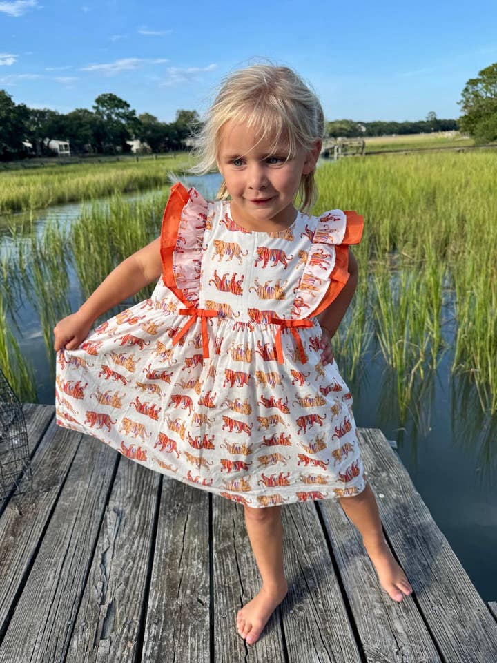 Easy Tiger - Flutter Sleeve Dress for wholesale by Saltwater Swaddles