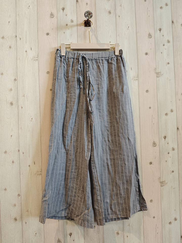 Linen & More – Großhandel Hose – Damen – REF 63801 Hose aus 100 % Leinen mit Streifen10