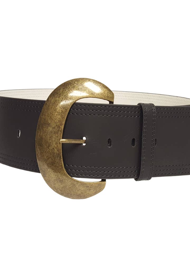 Wide Width Statement Buckle Belt for wholesale by Axesoria West