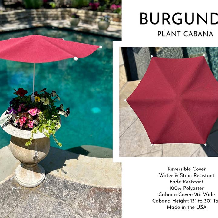 Burgundy Plant Cabana - 28"Wx30"T - Assembly Required for wholesale by Plant Cabana