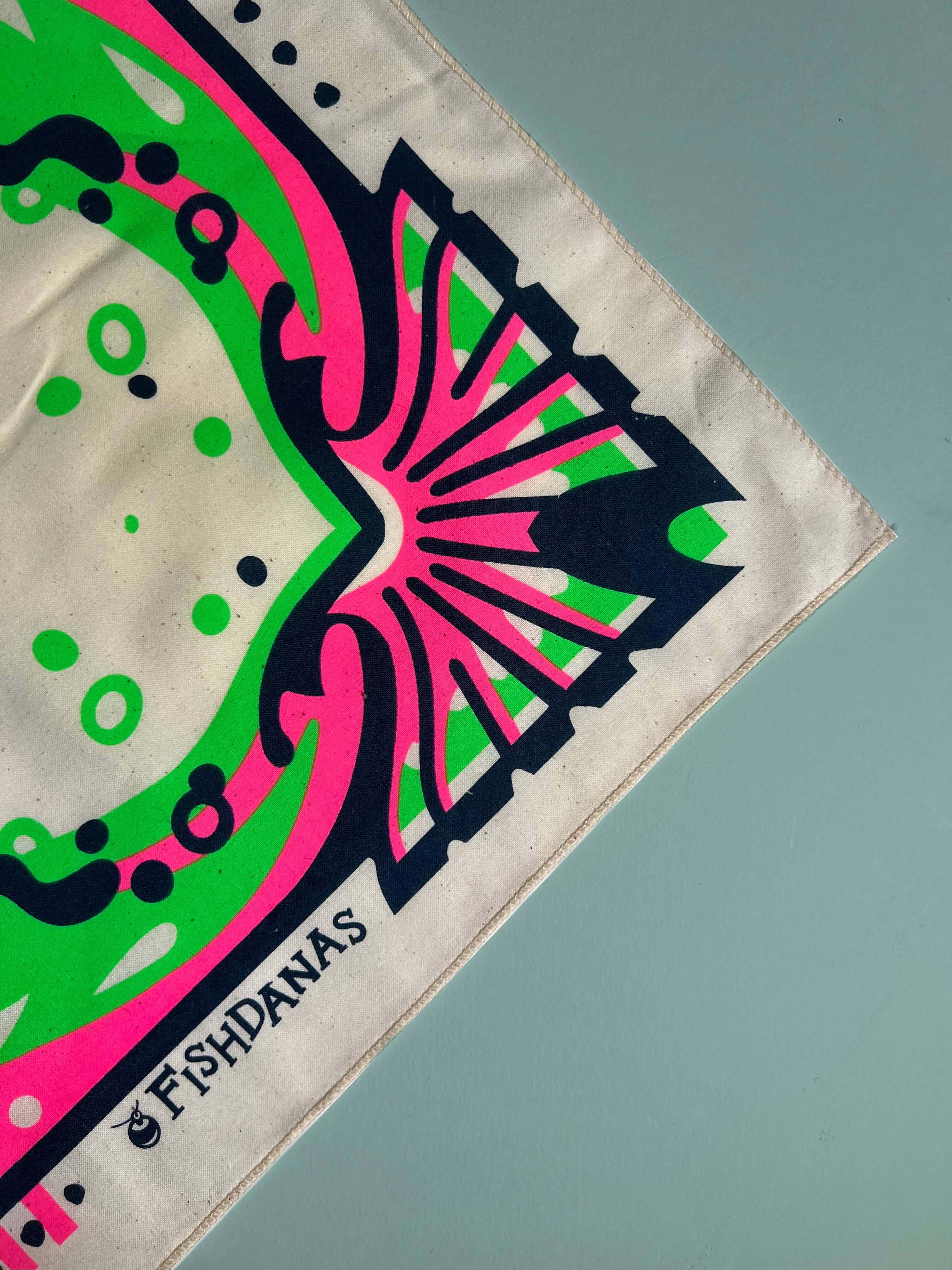 Wander Along - Vente Bandana – unisexe - Bandana en coton inspiré de la truite arc-en-ciel, 22 pouces, fabriqué aux États-Unis2