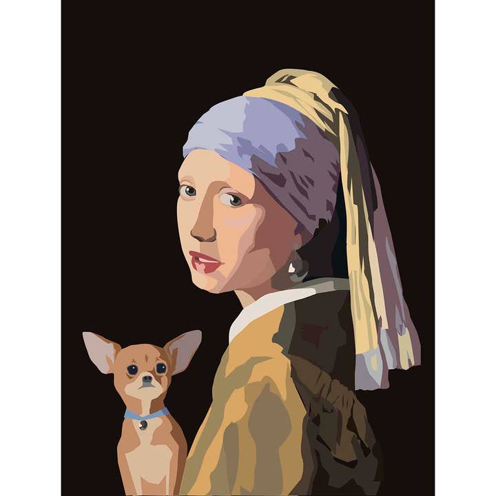 Girls with Pearls Print for wholesale by London Pooch