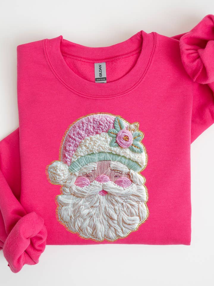 French Knot Faux Santa Sweatshirt for wholesale by Gambi's Tees