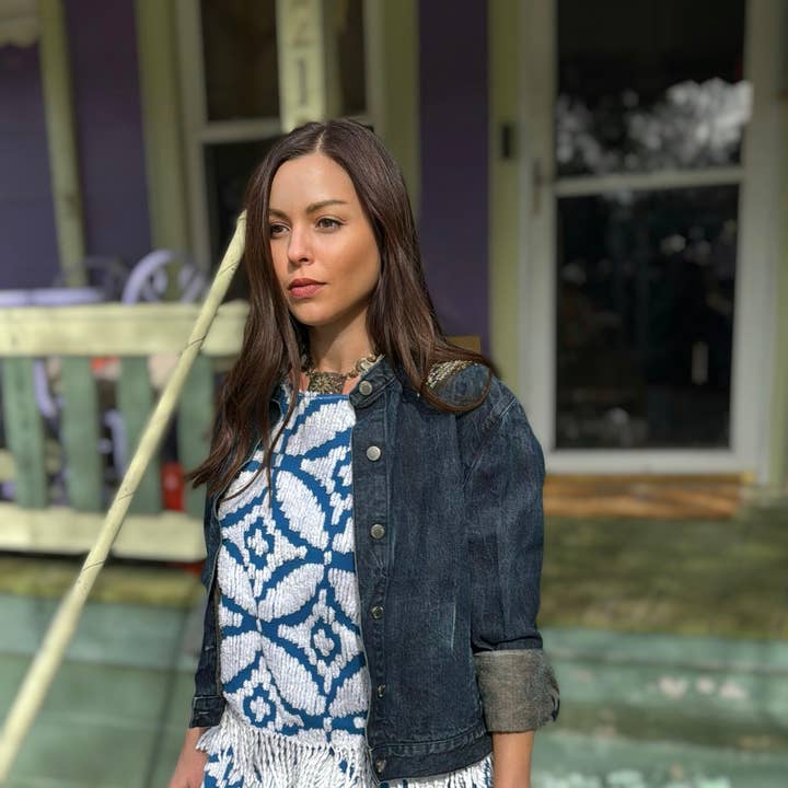 Upcycled Embellished Vintage Jean Jacket, Rock n Roll bling and other Purchase Wholesale rock and roll jacket women. Free Returns & Net 60 Terms on Faire trending on Faire.