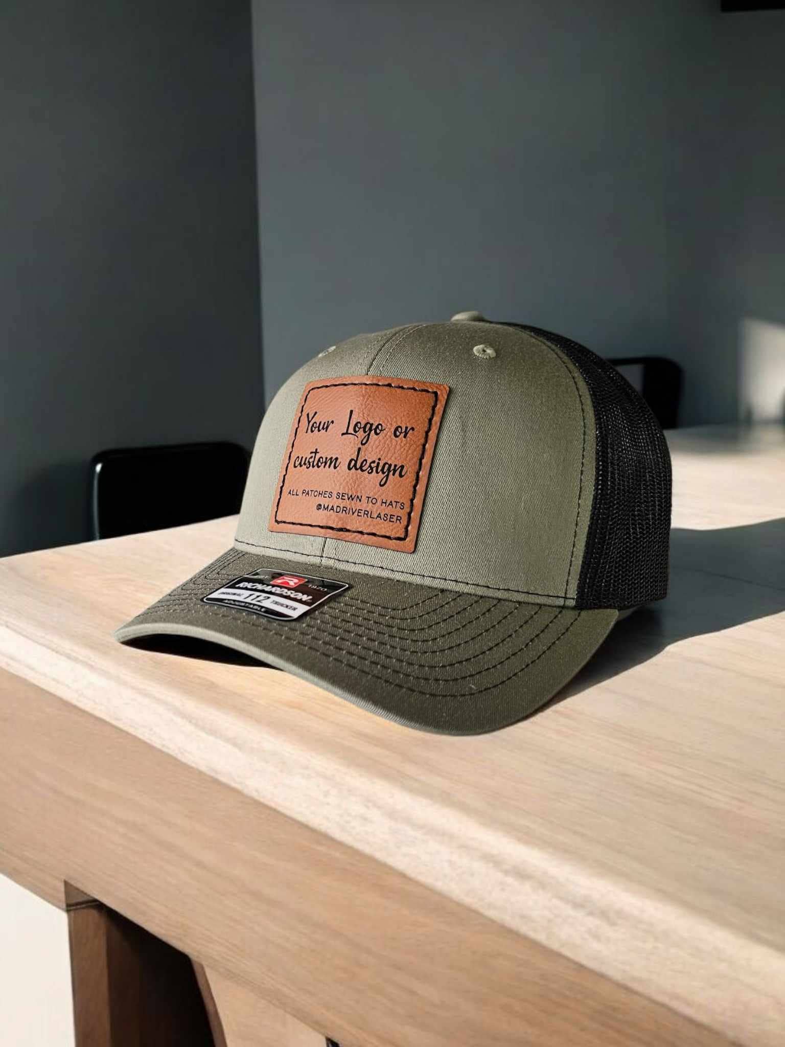 Mad River - Wholesale Trucker Hat - Unisex - Richardson 112 Trucker Hat w/Custom Square Leatherette Patch26