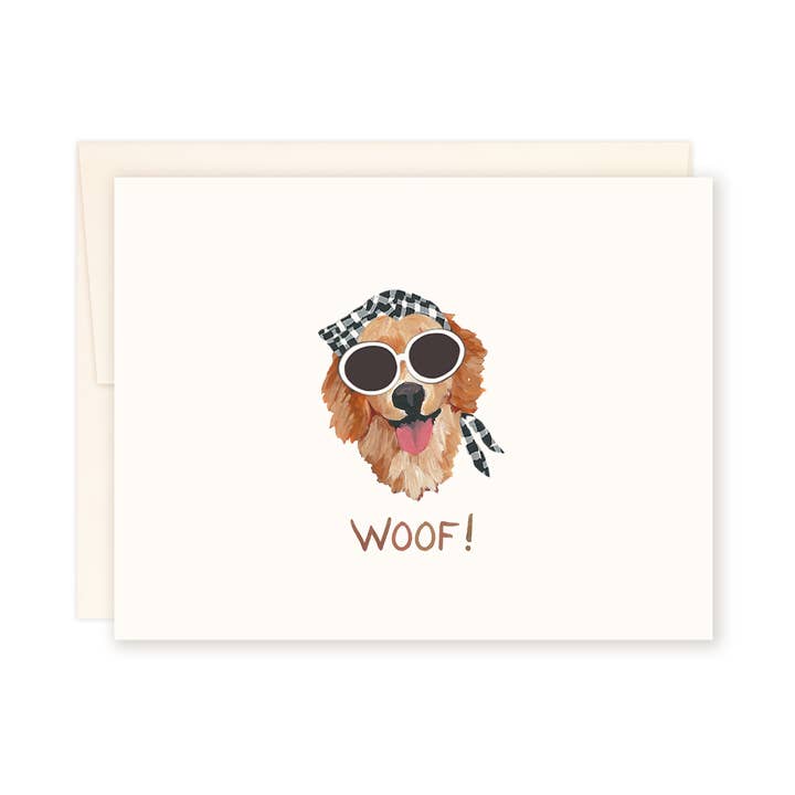 Hollywood Woof Greeting Card for wholesale by nine pines