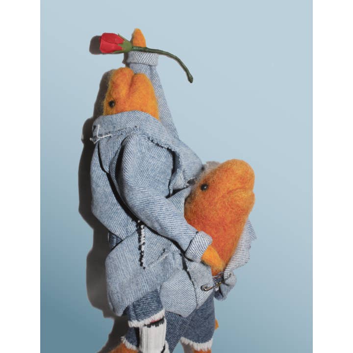 Piggyback Fish | Love Card for wholesale by Emmy's Fibre Arts