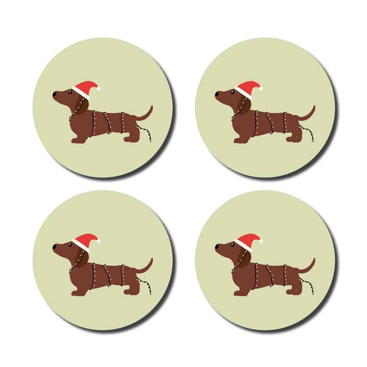 Christmas Coasters · Dachshund for wholesale by De Lange Tafel