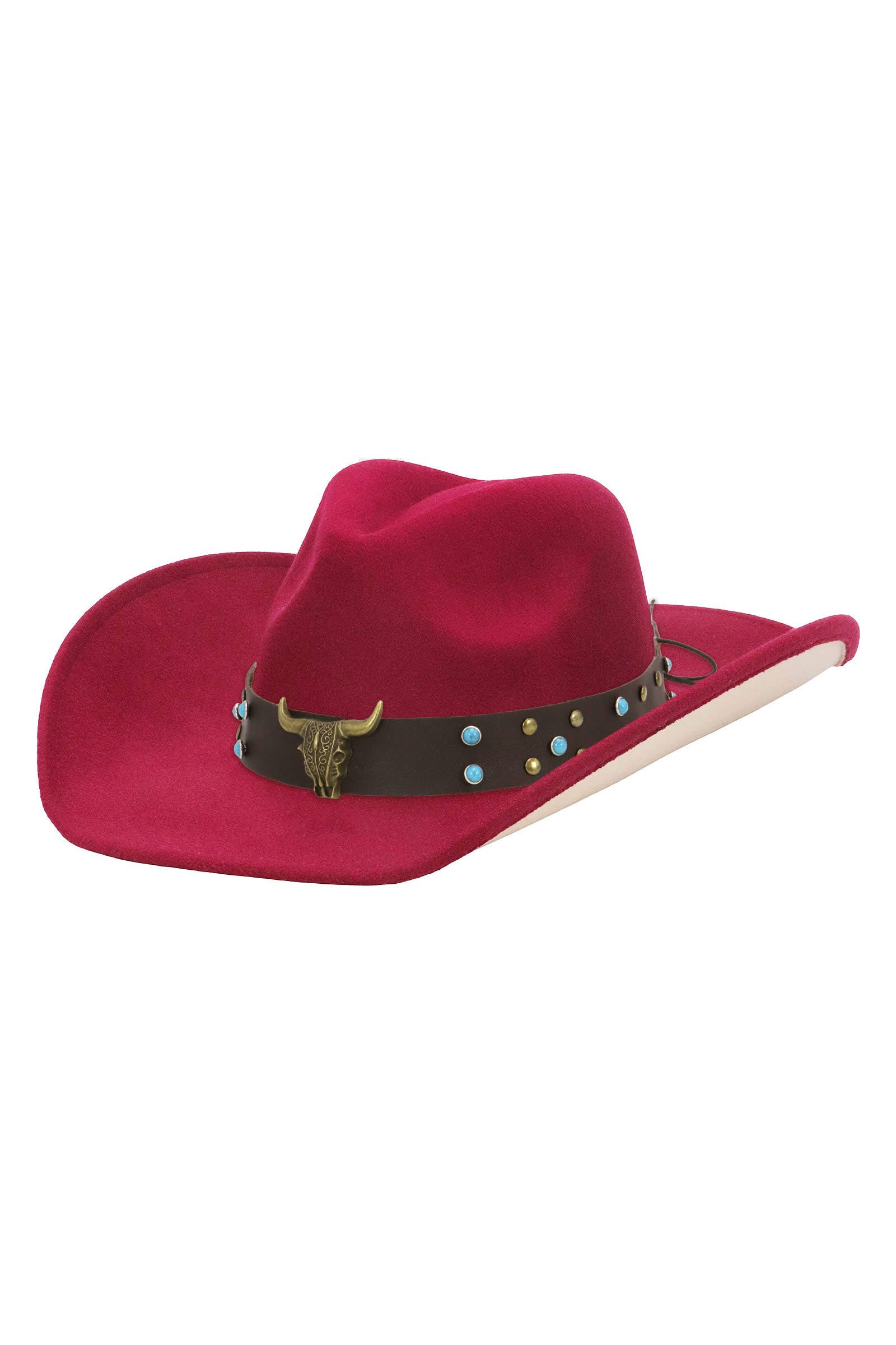 Cap Zone - Vendita all'ingrosso Cappello da cowboy - Unisex - Cappello da Cowboy in Feltro Bicolore Turchese Buffalo10