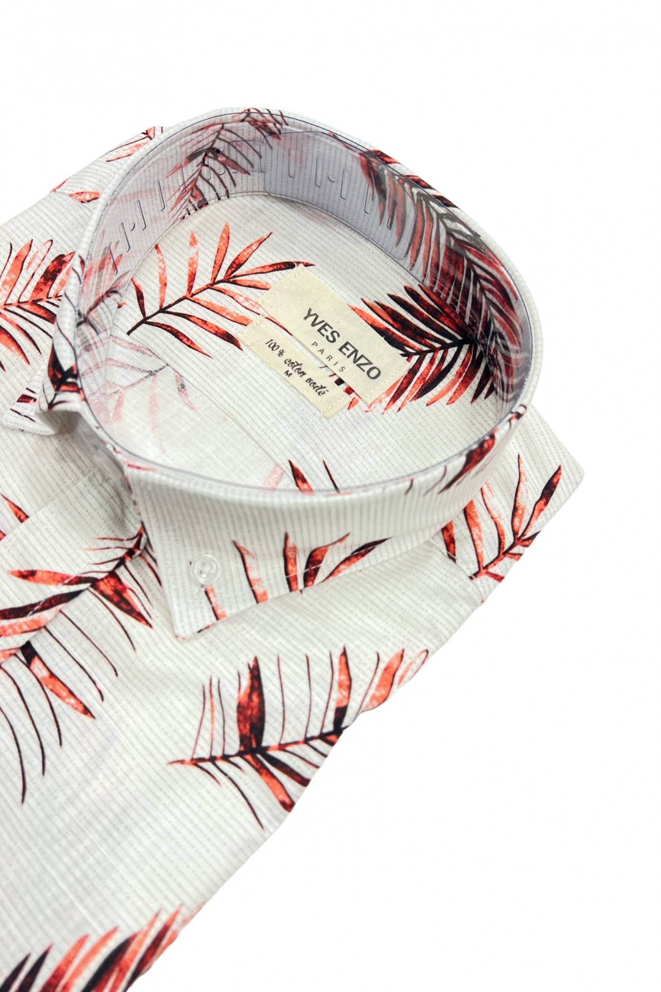 Yves Enzo - Wholesale Button Down Shirt - Men's - Patterned cotton voile shirt VOI-T271