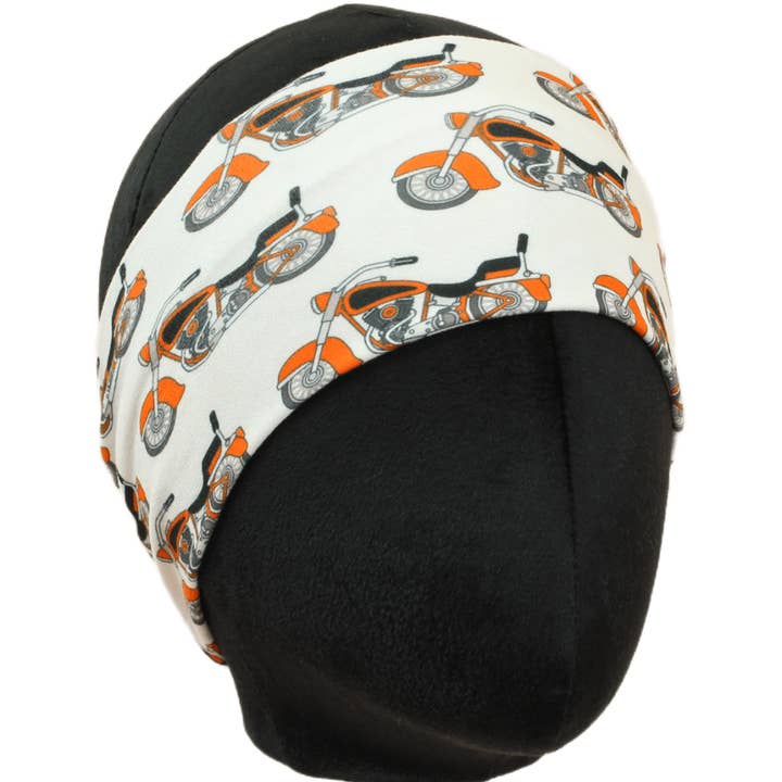 Orange Bikes Stretch Pannband för wholesale av The Sassy Olive Handmade Headbands
