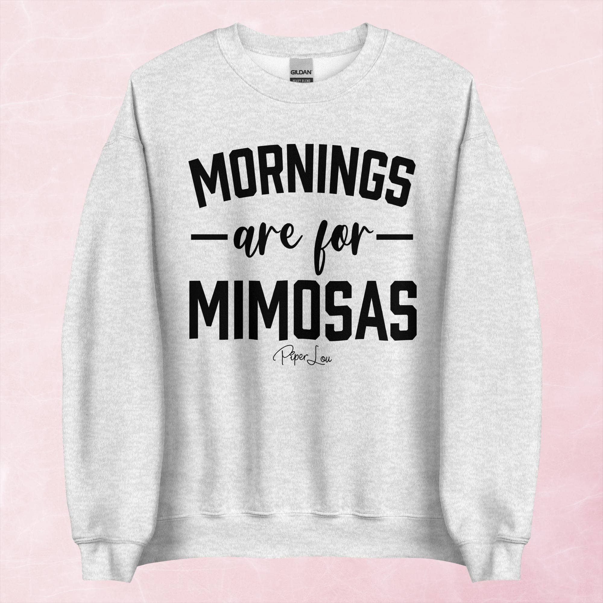 Piper Lou Collection - Wholesale Graphic Sweatshirt - Women's - Mornings Are For Mimosas Graphic Crewneck Sweatshirt4