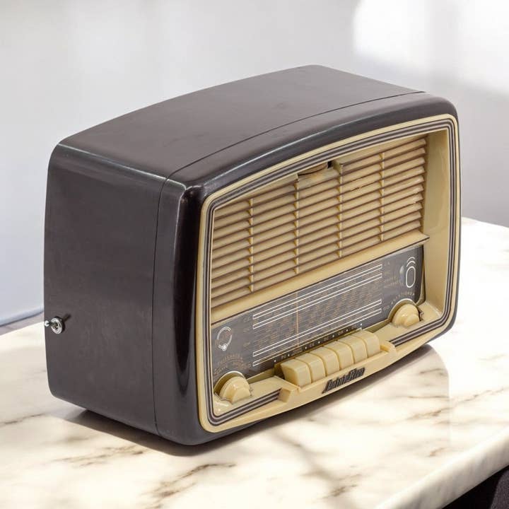 Vintage 50'ernes Blå Punkt Bluetooth Radio for engroshandel hos A.bsolument