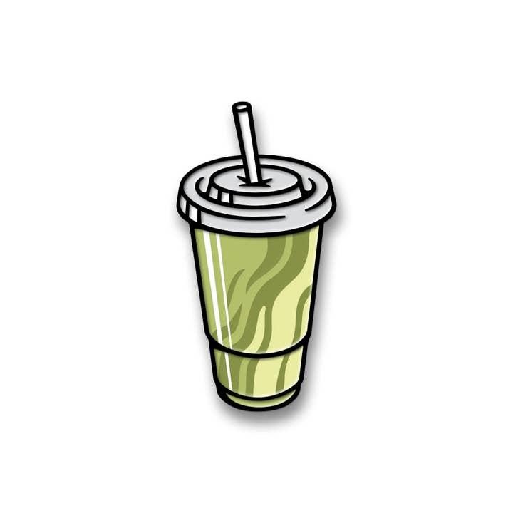 Iced Matcha Latte Pin for wholesale by Mover & Shaker