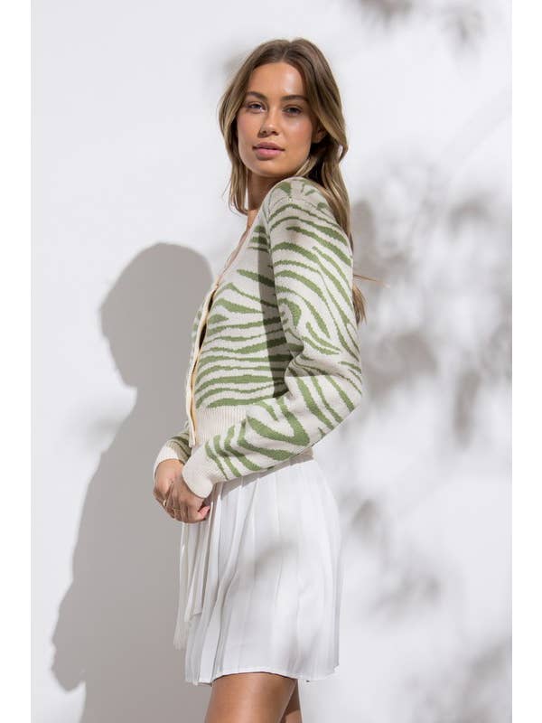 Papermoon - Wholesale Cardigan - Women's - PC15825 - Vivian Zebra Stripe Cardigan