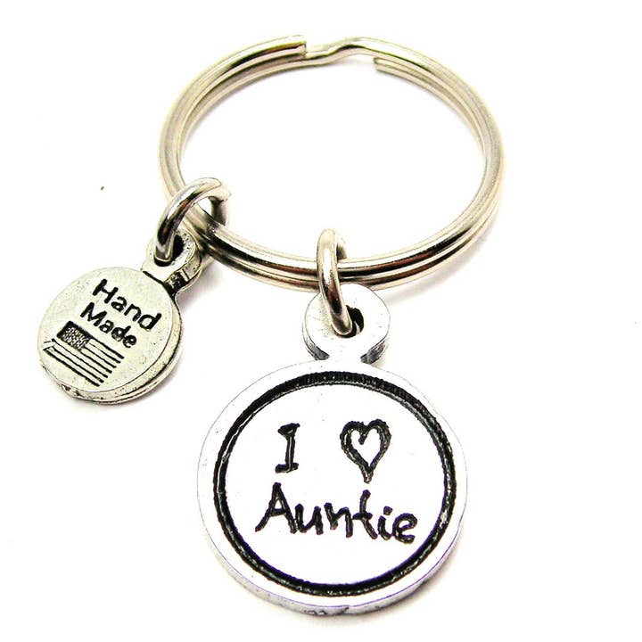 Chubby Chico Charms - Wholesale Sleutelhanger - Dames - I Love Auntie Child Handschrift sleutelhanger