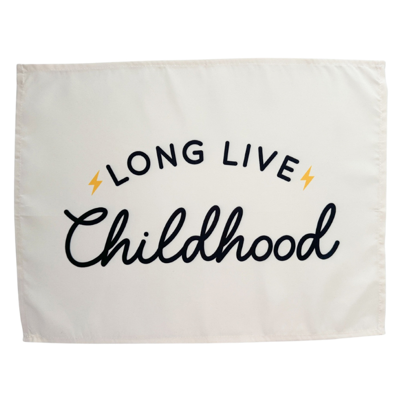Cherrypick - Vendita all'ingrosso Striscione - Bambini e neonati - Long Live Childhood Banner (neutro) | Targa da parete in tessuto per bambini7
