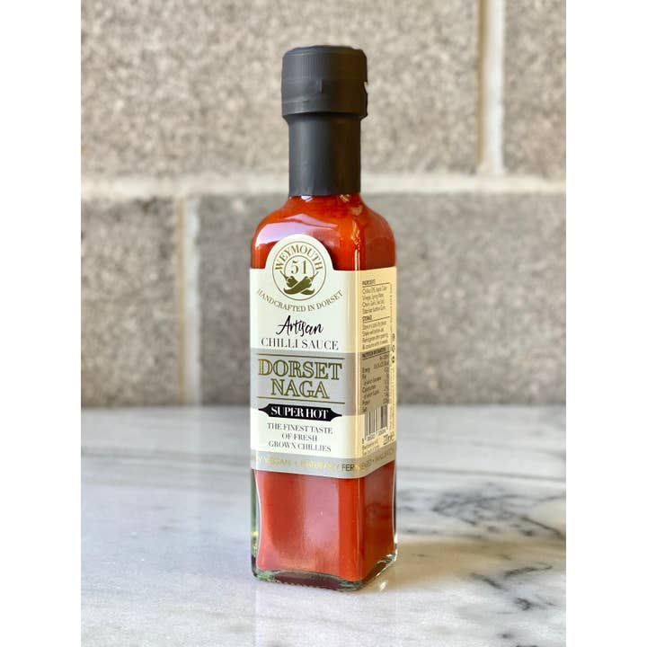 Weymouth 51 Hot Sauces - Wholesale Hot Sauce - Dorset Naga Fermented Vegan Super Hot Chllli Sauce 220ml