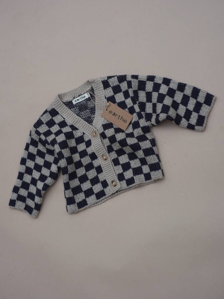 eorthe baby & kids - Wholesale Cardigan - Baby - Knit Cardigan / Night Chequered