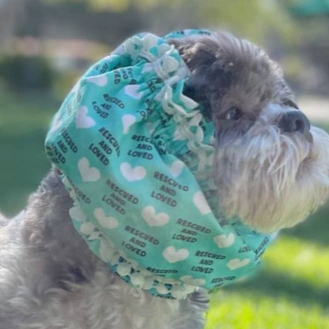 'Rescued & Loved' Dog Snood for wholesale by Maple & Paws