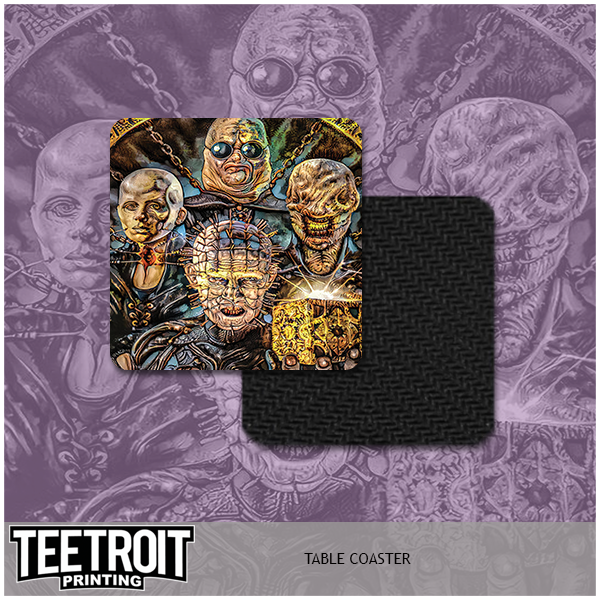 Teetroit Printing LLC - Wholesale Onderzetters - Horror tafelonderzetters per set van 20, zelf designs kiezen10