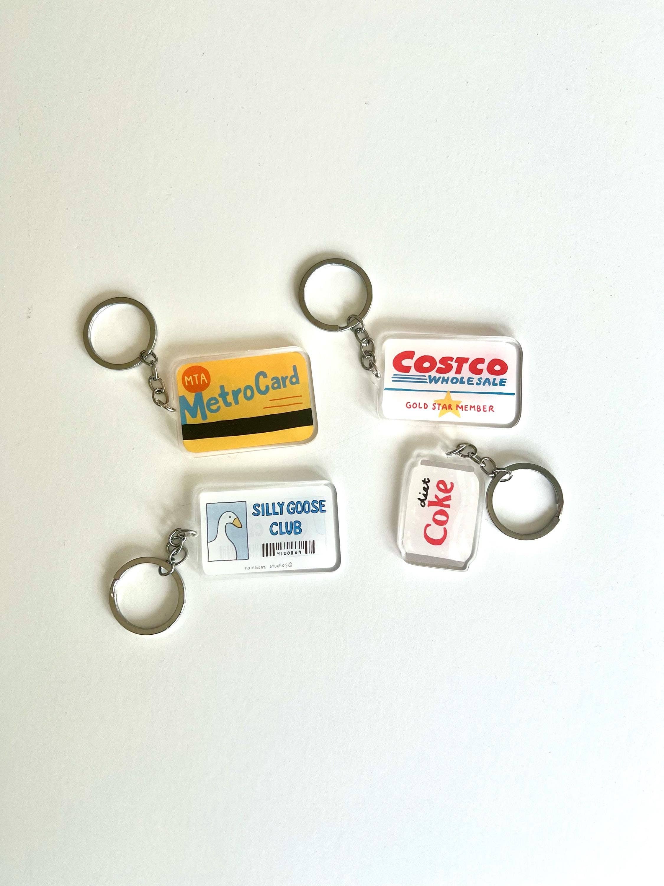 Rainboot Studios - Wholesale Keychain - Unisex - Costco, Silly Goose, Metrocard, Diet Coke Keychain Set0
