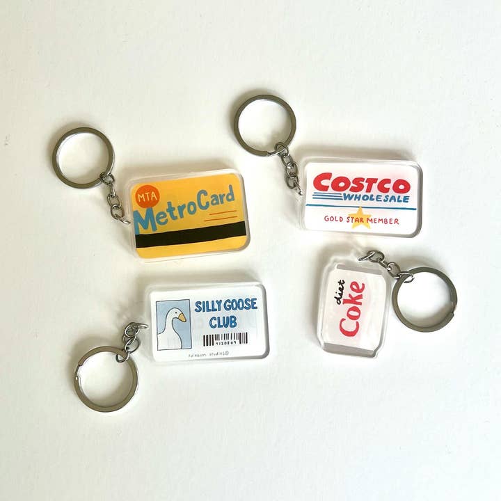 Rainboot Studios - Wholesale Keychain - Unisex - Costco, Silly Goose, Metrocard, Diet Coke Keychain Set0