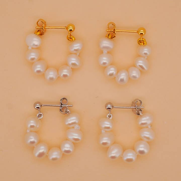 Boucles d'oreilles perle pour la vente par Paulina Otero