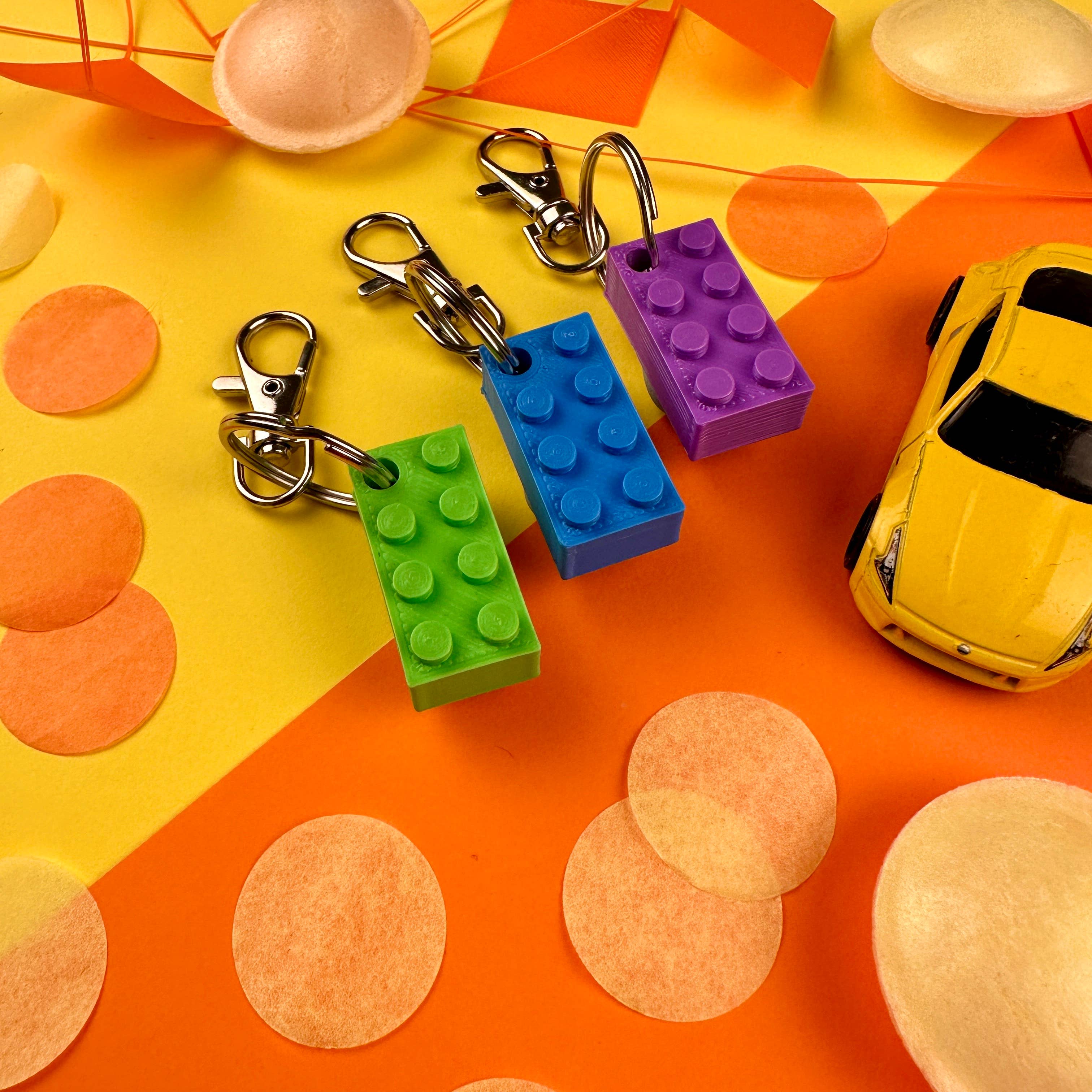 Made Happy Gifts - Wholesale Keychain - Kids - Star, Heart and Brick Zip Compatible with LEGO® Bricks7