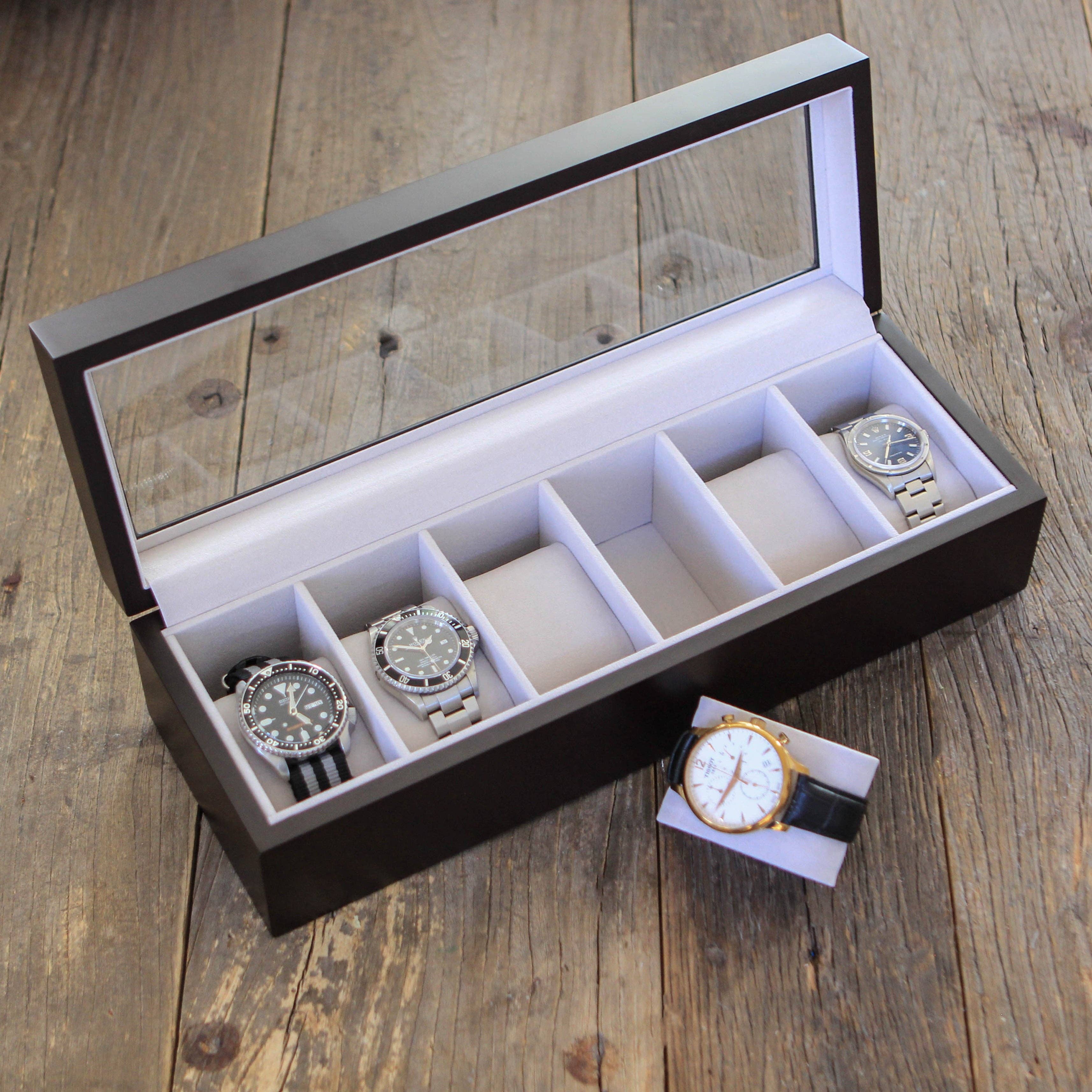Solid Wood Watch Box - 6 Slot for wholesale on Faire2