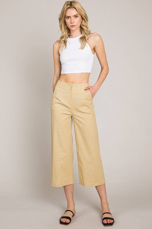 Lemon Tree - Wholesale Pants - Women's - Cotton Wide Culotte Pants3