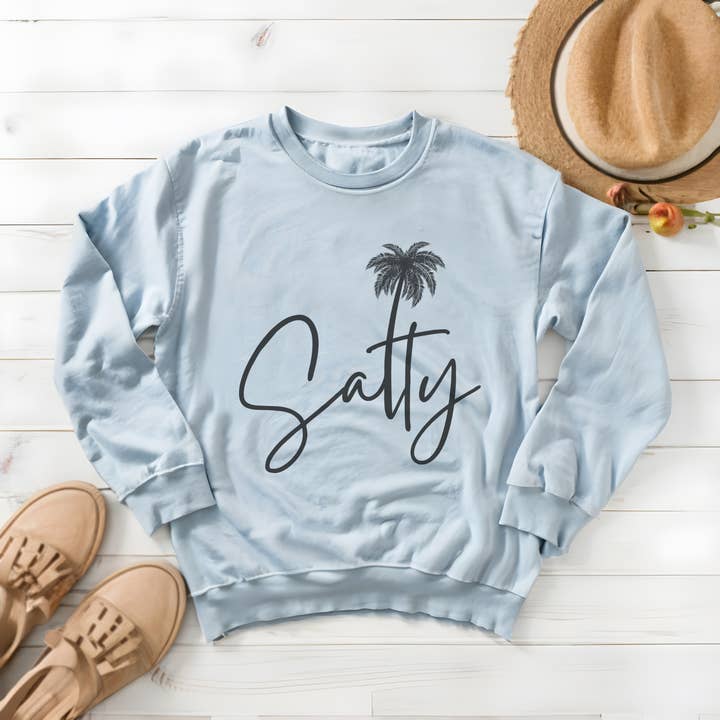 Trendznmore - Modern Graphic Apparel - Wholesale Graphic Sweatshirt - Women's - Salty Beach Crewneck Sweatshirt4